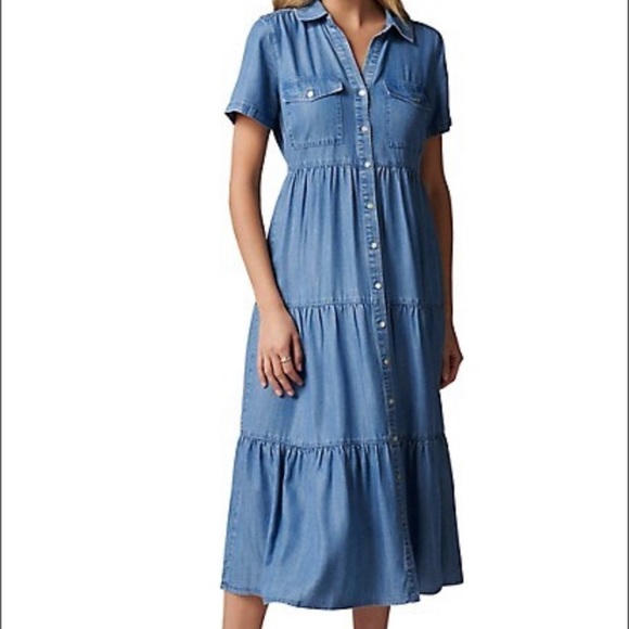 Ever New Donna Denim Shirt Dress - Picture 1 of 9